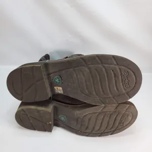 Ariat Fatbaby Heritage Boots Women 7.5 B Brown Teal Leather Western 10016238‎ thumbnail 7