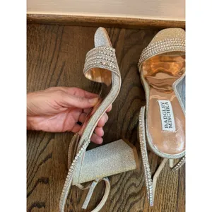 Badgley Mischka Women's Becca Heeled Sandal, Platino Textile 8.5 NEW No Box thumbnail 12