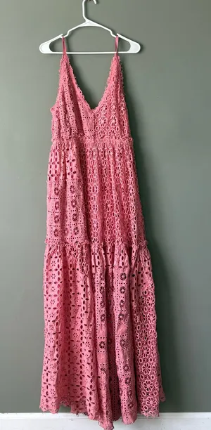 Free people eyelit maxi dress thumbnail 1