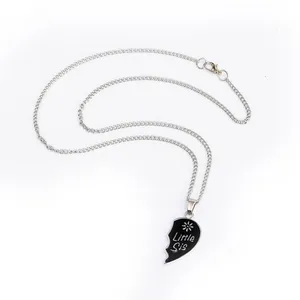 Pendant Gift Black Silver Big/Little Sis Charm Chain Necklace 10"in. thumbnail 7