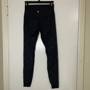 RARE! Lululemon Align High-Rise Pant Yogo Emboss Black logo Print US 6 Leggings thumbnail 4