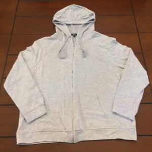 Quince super soft fleece hoodie heather gray large thumbnail 1