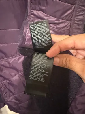 The North Face Women's Purple Quilted Hooded Jacket L thumbnail 7