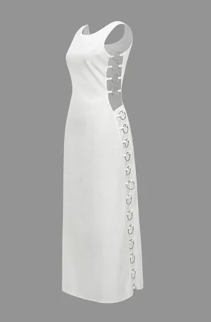 Micas White Chain Maxi Dress thumbnail 2