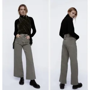 Zara The Patch Pocket Marine Straight Jean‎ Grey Size 2 thumbnail 2