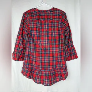 Abercrombie & Fitch Red and Blue‎ Plaid Shirt thumbnail 4