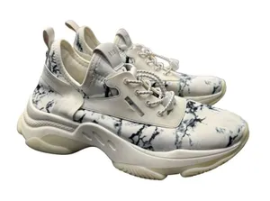 Steve Madden Black White Patterned Sneakers Womens Size 9 Casual Shoes thumbnail 1