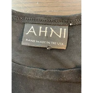 AHNI 2 Maxi Dress Women XL Black Slinky Knit Lagenlook Career Artsy Made‎ in USA thumbnail 5