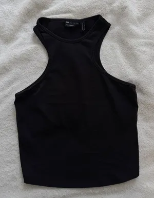 ASOS Black Racerback Tank Top thumbnail 1