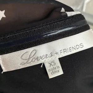 Lovers + Friends Star Print Flowy Silhouette Sheer Hem Strapless Top XS thumbnail 13