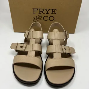 NWT FRYE AND CO Dublyn Sandals‎ Women 7.5 Taupe Gladiator Buckle FO10211 NIB New thumbnail 8