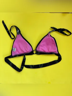 Y2K Camo Pink Triangle Bikini Crop Top Green Size 10 thumbnail 11