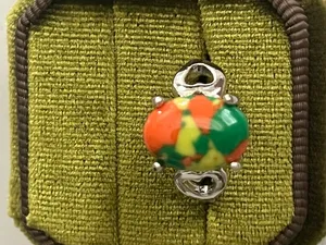 Titanium Steel Silver Gorgeous Multi Color Gemstone Statement Ring Size 7 NWT thumbnail 2