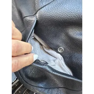 Vince Camuto Black Pebbled Leather Slouchy Hobo Crescent Shoulder Bag thumbnail 4