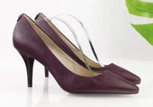 Michael Michael Kors Plum Lizard Embossed Pointed Toe Pumps Purple Heels 7.5M‎ thumbnail 1