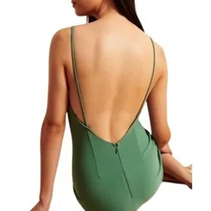 Abercrombie & Fitch Mini Dress MT Green Open Back Bodycon Cocktail Coquette Chic thumbnail 2