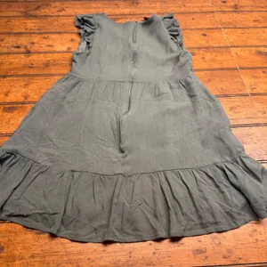 Altard‎ State Olive Green Ruffle Sleeve Tiered Ruffle Hem Dress Size Small thumbnail 2