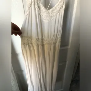 Zara Elegant Lace Trim midi Dress women size S thumbnail 3