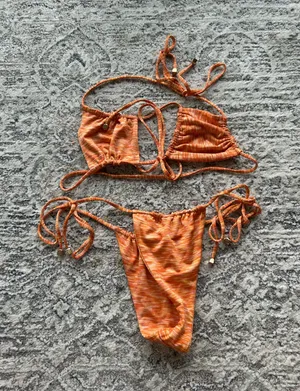 Lovers + Friends treasure orange bikini thumbnail 1