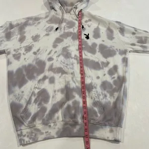 Playboy Missguided Tie Dye Hoodie Women Oversized Bunny Logo Pullover thumbnail 6