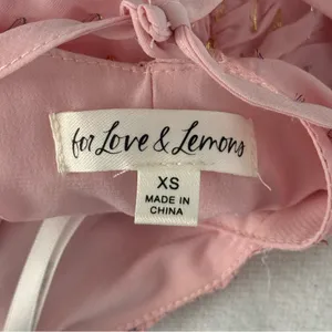For Love & Lemons Chantel Mini Dress in Pink thumbnail 4
