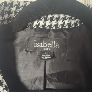 Isabella Black and White Houndstooth Blazer lightweight size 8 thumbnail 2