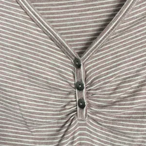 American Eagle • Soft and Sexy Mauve Striped V-Neck Shirt Size Small thumbnail 3