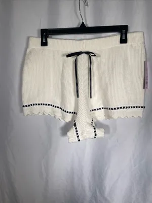 Wild Fable Womens Cream Lace Trim Micro Shorts Large New thumbnail 4