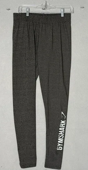 Gymshark Charcoal Gray Men's Joggers with Side Logo thumbnail 1