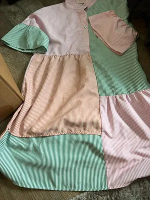 Andthewhy Pin Stripe Color Block Dress size small thumbnail 5