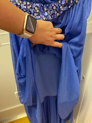 Macy's City Studios Formal / Hoco / Event Sparkly Blue Dress thumbnail 7