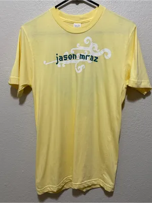 Jason Mraz The Gratitude Café Tour Concert Tee Yellow Organic Cotton Size Small thumbnail 5
