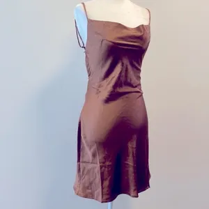NWT Princess Polly chocolate brown slip dress thumbnail 2