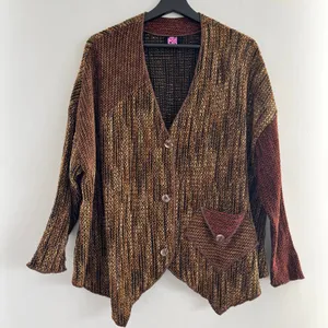 90s VTG JGs Mad Lab Staley Gretzinger Cardigan Sweater Lagenlook Wearable Art thumbnail 9