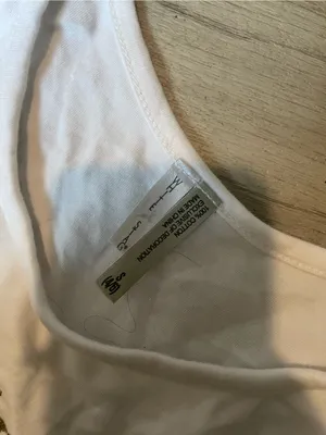 White Tank Top with Palm Tree Embroidery thumbnail 2