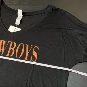 District Women’s Black Oklahoma Cowboys‎ Long Sleeve Top Medium NWT thumbnail 10