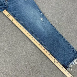 Abercrombie & Fitch Mom Jeans Women Size 10 Blue High Rise Distressed Button Fly thumbnail 12