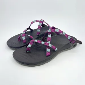 Chaco Zong EcoTread Sandals Womens 10 Berry Teal Toe Loop J104904 Discontinued thumbnail 2
