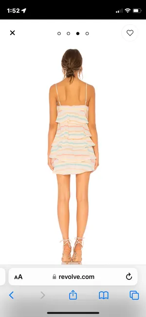 Lovers + Friends Tiered Ruffle Striped Mini Dress thumbnail 3
