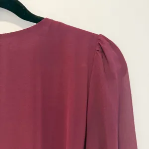 Lulus My Whole Heart Long Sleeve Wrap Dress Women's Small Burgundy Maxi thumbnail 12