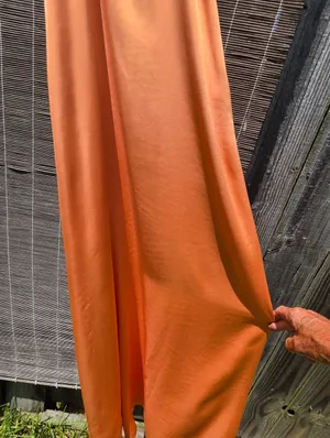 NEW ZARA Maxi Dress Satin Burnt Orange size S thumbnail 8
