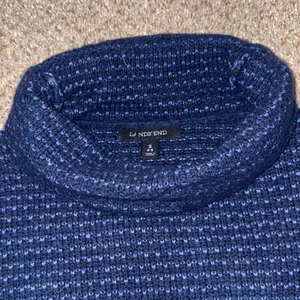 Lands' End Women's Deep Blue Cowl Neck Sweater thumbnail 4