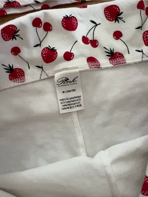 Frankie’s Bikinis Cherry-Print lounge Set - White & Red thumbnail 2