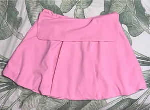 Zara Bubblegum Pink Mini Bubble Skirt Fold Over Waist Lined Pull On Small NWOT thumbnail 1