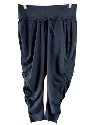 Athleta Black Attitude Jogger Pants Ruched Lightweight Athleisure Size 4 thumbnail 2