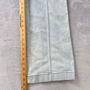LC Lauren Conrad Super High Rise Wide Leg Jeans Women's 12 Light Wash Front Seam thumbnail 9