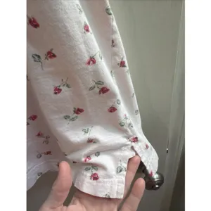 Oscar De La Renta Pajama Top Sz XL Pink Floral Cottage Core Top Only thumbnail 5