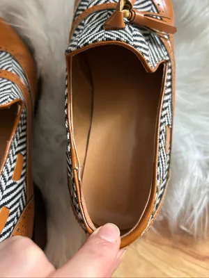 Tassel loafers in synthetic leather with herringbone pattern size 36 or 5.5 thumbnail 7