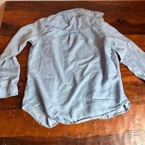 Urban Daisy Button-Up Shirt Womens‎ Size S Light Blue Chambray Denim Look thumbnail 5