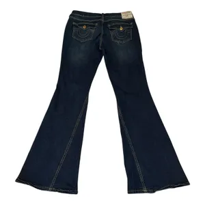 True Religion Joey mid rise flare dark wash jeans thumbnail 2